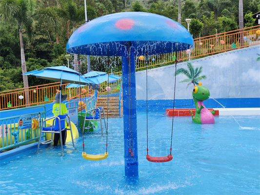 Giá tốt. Thiết bị công viên nước trẻ em Bể bơi Trò chơi thủy tinh sợi nước nấm Swing Set trực tuyến