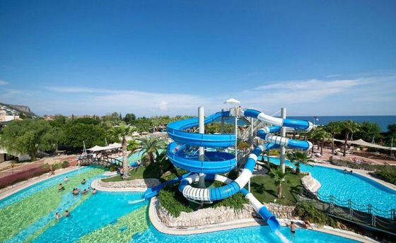 Giá tốt. 15m Height Fiberglass Pool Slide Water Theme Splash Amusement Park Equipment For Children trực tuyến
