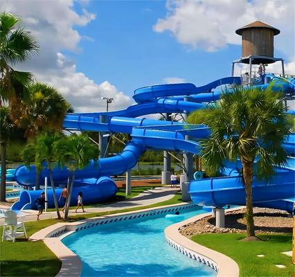Giá tốt. Commercial Fiberglass Water Park Slide with 6-8mm Thickness and Over 10 Years Service Life Ending with Pool trực tuyến