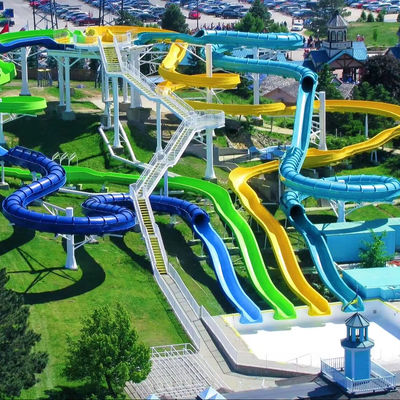 Giá tốt. Customized Size 6-8mm Thickness Fiberglass Water Park Slide with Over 10 Years Service Life trực tuyến