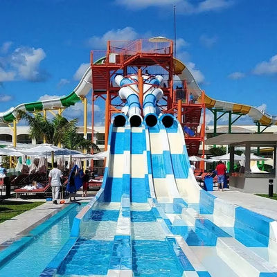 Giá tốt. Outdoor Fiberglass Water Park Slide with 6-8mm Thickness Customized Size and Over 10 Years Service Life trực tuyến