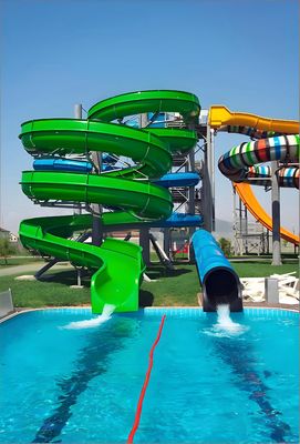 Giá tốt. Adult Spiral Combination Water Slide With Perfectly Designed Slide Color Customizable Suitable For Home Outdoor trực tuyến