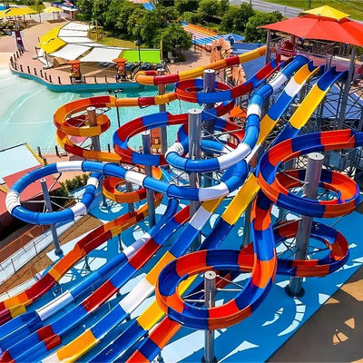 Giá tốt. Commercial Water Park Slide with Pool End Suitable for Kids and Adults Custom Fiberglass Slide trực tuyến