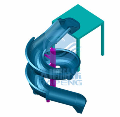 Giá tốt. OEM 3,3 mét Sợi thủy tinh Công viên nước Bể bơi Slide - Màu xanh trực tuyến