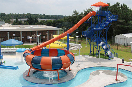 Giá tốt. Fiberglass Water Park Slide Single Rider Space Bowl Water Slide Độ cao 12m trực tuyến