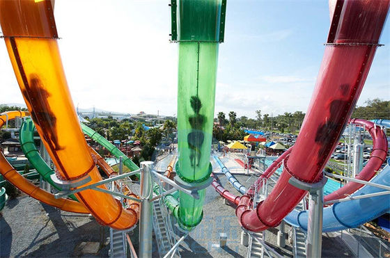 4 làn đường Extreme Aqualoop Water Slide Đường trượt nước thông suốt