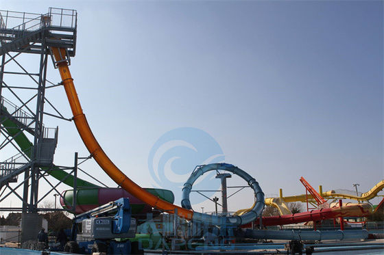 17m Độ cao Aqualoop Water Slide Customized FRP Giant Water Slide Đối với người lớn