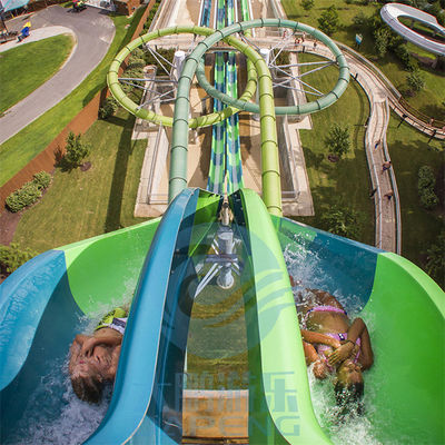 Giá tốt. Twist Aqualoop Water Slide Double Fiberglass Công viên nước Flume Pool Slide trực tuyến