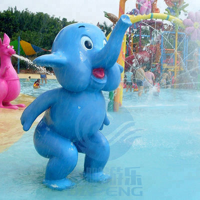 Giá tốt. Children Play Pool Water Sprays Small Elephant, Fiberglass Standing Animal - Blue trực tuyến
