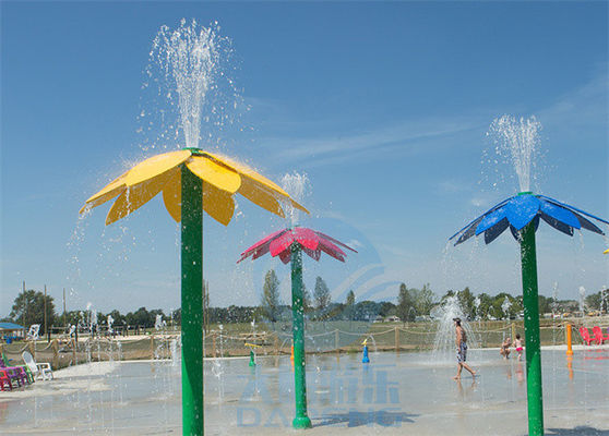 Aqua Park Water Splash Pad phong cách hoa màu sắc Water Park đài phun nước 3.0m chiều cao
