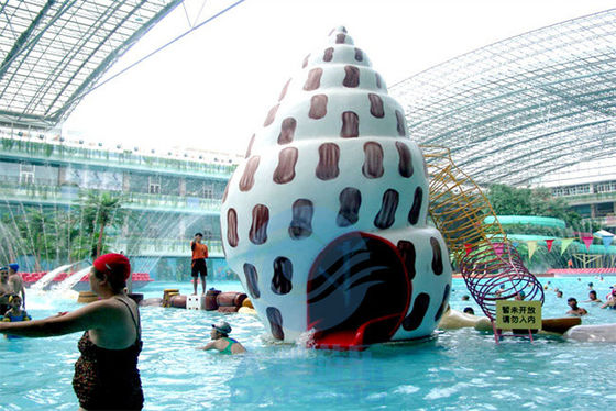 Giá tốt. Conch Water Play Slide Fiberglass Bể bơi nhỏ Splash Pad chống gỉ trực tuyến