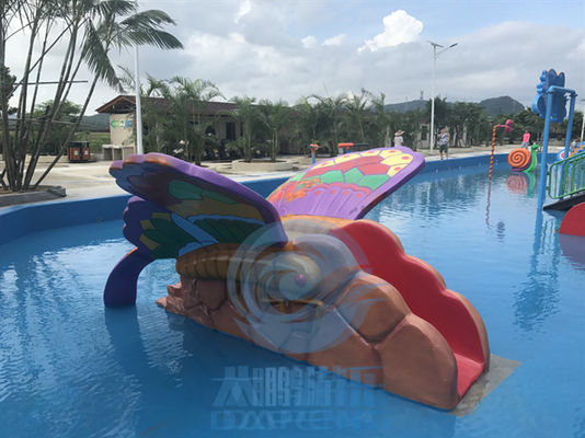 Slide nước trẻ em bằng sợi thủy tinh mèo dễ thương con mèo vịt thỏ Mini Water Slide chống tia UV