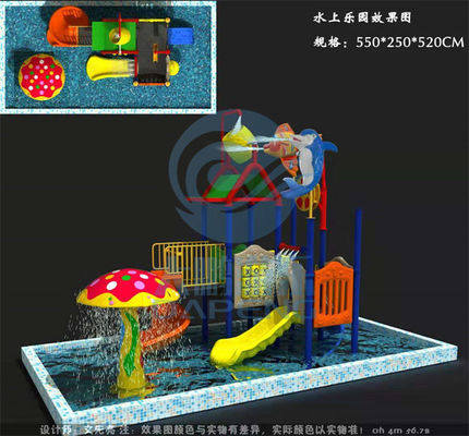 Giá tốt. Trẻ em sân sau Spray Park 25 Sqm nấm phong cách với đài phun nước trực tuyến