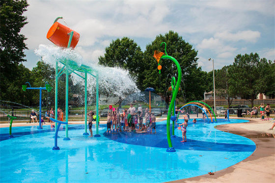 Giá tốt. Customized Fiberglass Water Park Pouring Bucket And Galvanized Steel Water Curtain (Thiếc rèm nước bằng thép xăng) trực tuyến