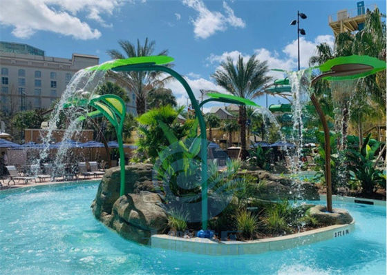 Giá tốt. Sprig Trapa Leaf Waterfall Bể bơi đài phun nước SS 304 Cho công viên Splash trực tuyến