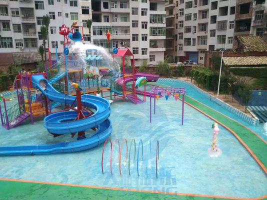 Khu chơi nhà ở Water Slide Aqua Park Fiberglass Water House Cho Trẻ em