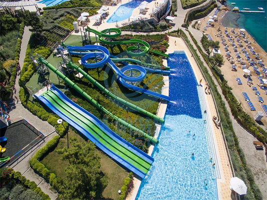 Giá tốt. Resort Beach FRP Hill Water Slide Cluster Customized Big Water Slide For Adults trực tuyến