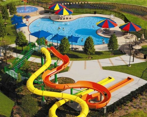 Bơi ngoài trời Công viên nước Slide Fiberglass Kids Game Equipment Slide Set Fiberglass
