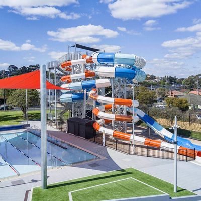 Giá tốt. Water Park Ride Big Play And Slides Tube Sợi thủy tinh Bể bơi phụ kiện cho trẻ em trực tuyến