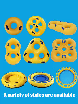 Aqua Theme Park Slide Swim Ring Inflatable With Handle For Water Game Play