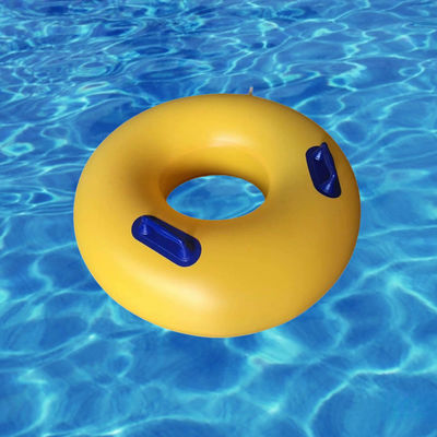 Giá tốt. OEM Aqua Park ống kép màu vàng nhựa bơm bơi vòng nổi với tay cầm cho trẻ em trực tuyến