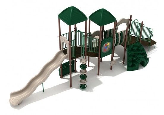 Giá tốt. OEM Thiết bị sân chơi ngoài trời Green Tree Playhouse With Slide trực tuyến
