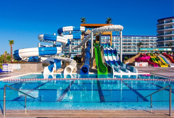 Giá tốt. Kids Outdoor Water Park Slide Playground Playing Area Accessories Swimming Slide 8m Width trực tuyến