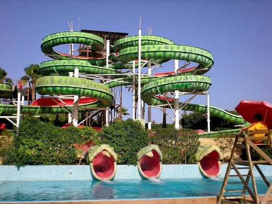 Trẻ em Aqua Water Park Slide Bể bơi riêng Thang kính Slide
