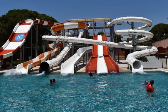 Giá tốt. 1 People Backyard fibreglass pool water slide 7m Width trực tuyến