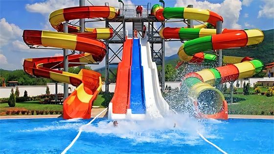 220m3/h Giải trí Vòng trượt nước nhỏ Trẻ em Công viên nước Đi bộ