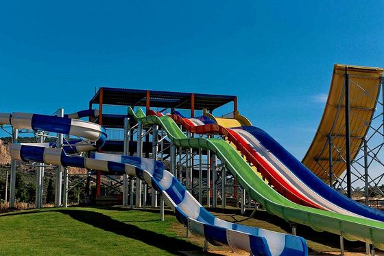 Công viên chủ đề nước Khu vui chơi Thiết kế hồ bơi nhỏ Trò chơi Slide sợi thủy tinh