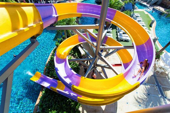 Trẻ em Thiết bị sân chơi trên mặt đất Bể bơi Sợi thủy tinh Trò chơi nước Ride Kids Water Slide