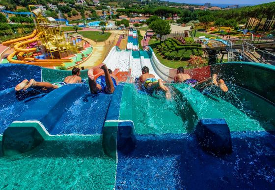 ODM Bể bơi sân chơi trò chơi giải trí Trung Quốc Rainbow High Speed Water Slide