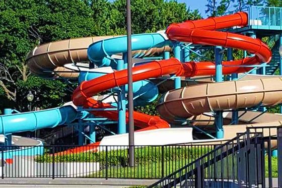 Giá tốt. Công viên nước ngoài khổng lồ Sợi thủy tinh Trẻ em chơi Đi bộ vui chơi sân chơi Slide nước Sợi thủy tinh cho trẻ em trực tuyến