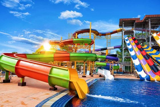 Giá tốt. Công viên nước giải trí thủy tinh sợi bơi thiết bị bơi hồ bơi băng trượt thủy tinh sợi lớn trực tuyến