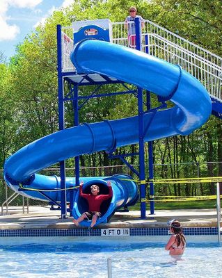Giá tốt. Sân chơi ngoài trời Bể bơi Thiết bị chơi game Slide Fiberglass Set cho trẻ em trực tuyến