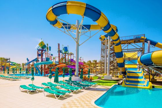 ODM Công viên chủ đề nước Sân chơi Trò chơi Thiết bị vật phẩm Vỏ thủy tinh Spiral Slide
