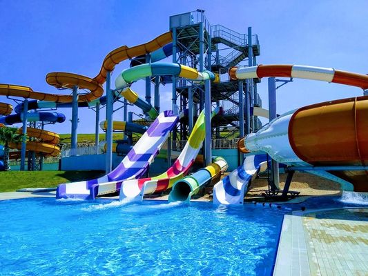 Công viên nước nhỏ Thiết bị hồ bơi Đồ trượt nước xoắn ốc dành cho trẻ em