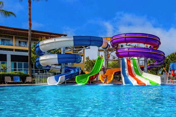 Giá tốt. Công viên giải trí nước Bể bơi ngoài trời Trẻ em đi xe Slide Fiberglass trực tuyến