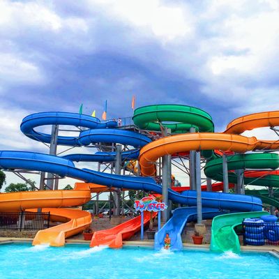 Giá tốt. Bể bơi ngoài trời Trò chơi nước Đi xe Cung cấp Slide Fiberglass Set trực tuyến