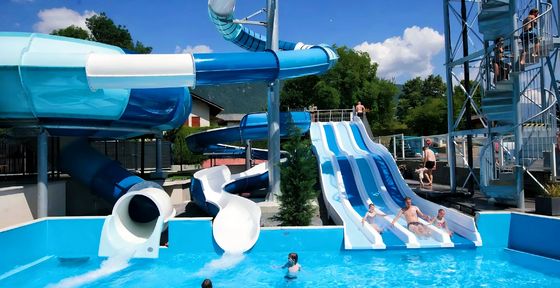 Giá tốt. Slide nước bằng sợi thủy tinh thép galvanized đắm nóng cho công viên nước trực tuyến