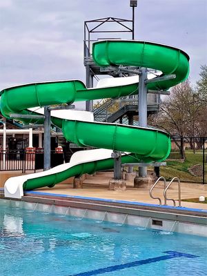 Nước vui vẻ xoắn ốc slide sợi thủy tinh cho người lớn Thiết bị bể bơi