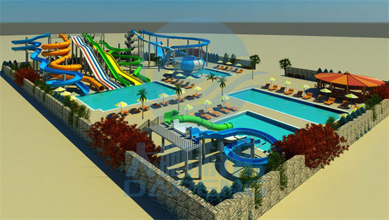 Thiết kế công viên nước thương mại với bể bơi nước Splash Pad cho trẻ em