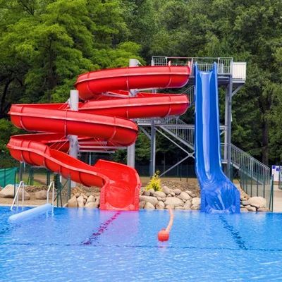 Nhà nước Công viên nước sợi thủy tinh Bể bơi lớn Slide