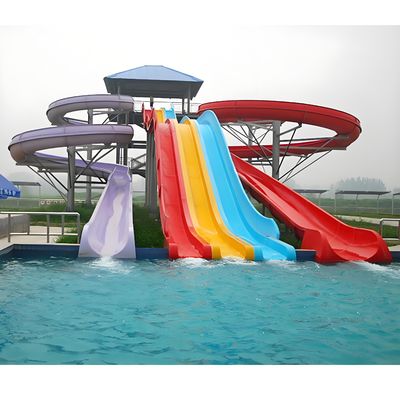 Giá tốt. Slide nước sợi thủy tinh cho bể bơi ngoài trời Thiết bị công viên nước xoắn ốc mở đóng slide cho trẻ em và người lớn trực tuyến