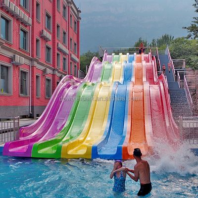 Giá tốt. Commercial Fiberglass Rainbow Racing Slide with 10m Height 43m Length and 8-10mm Thickness for Water Parks trực tuyến