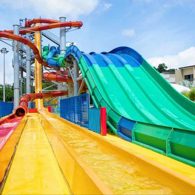 Giá tốt. Customized Size Outdoor Water Park Slide with 6-8mm Thickness Fiberglass and Over 10 Years Service Life trực tuyến