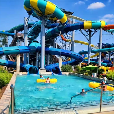 chất lượng Commercial Fiberglass Water Park Slide with 12 Months Warranty and 100-500kg Max Capacity for Outdoor Fun nhà máy