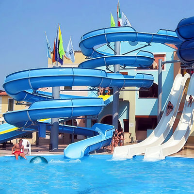 Giá tốt. Spiral FRP Slide Combination 0.82m Inner Width Custom Design For Adult Children Water Park Venues trực tuyến