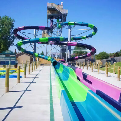 Giá tốt. Commercial Fiberglass Spiral Water Slide 0.82m Inner Width Use For Resort Hotels Inground Pools Water Parks Playground Equipment 100KG Capacity trực tuyến